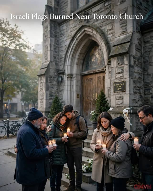 Cờ Israel bị đốt gần một nhà thờ ở Toronto đúng ngày tưởng niệm ba năm vụ tấn công 7/10, cảnh sát điều tra tội phạm thù ghét