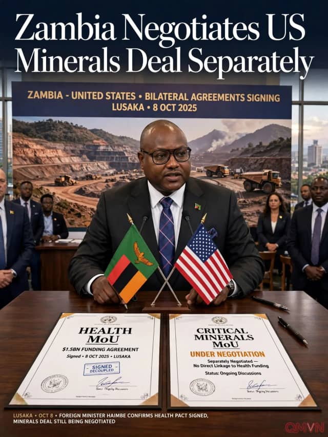Zambia ký hiệp định y tế 1,5 tỷ USD với Mỹ, đàm phán riêng thỏa thuận khoáng sản sau khi “tách rời” hai vấn đề
