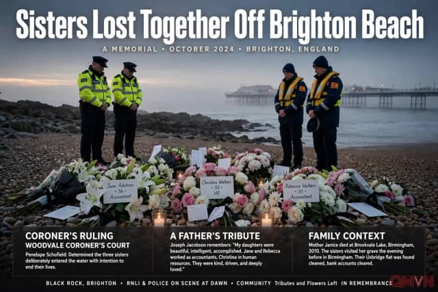 Ba chị em ruột chết đuối tại bãi biển Brighton trong một thỏa ước tự sát chung
