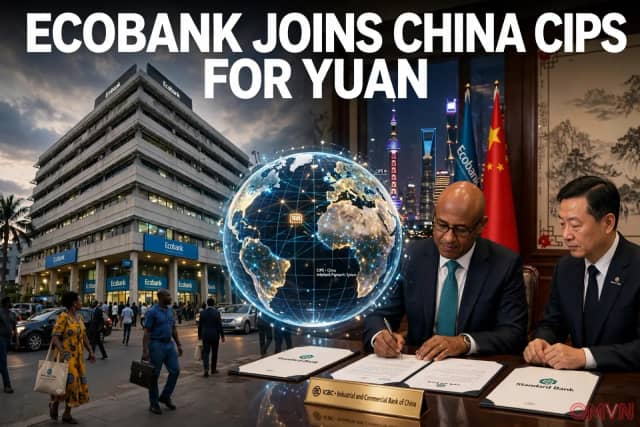 Ngân hàng châu Phi hướng về đồng nhân dân tệ: Ecobank gia nhập hệ thống thanh toán CIPS của Trung Quốc khi thương mại với Bắc Kinh bùng nổ và thuế quan giảm