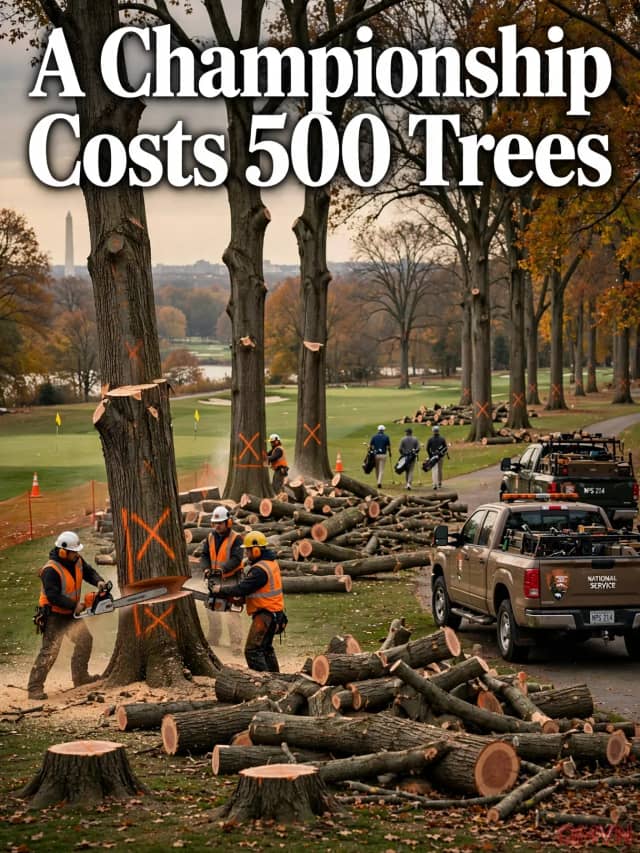Hơn 500 cây xanh bị chặt hạ tại sân golf công cộng ở Washington mà Tổng thống Trump muốn cải tạo thành sân đẳng cấp