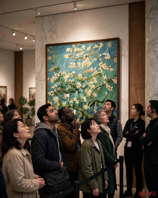 Hàng trăm người xếp hàng ở Hồng Kông chiêm ngưỡng kiệt tác Van Gogh ẩn mình hơn 60 năm, trước phiên đấu giá ước tính 180 triệu USD