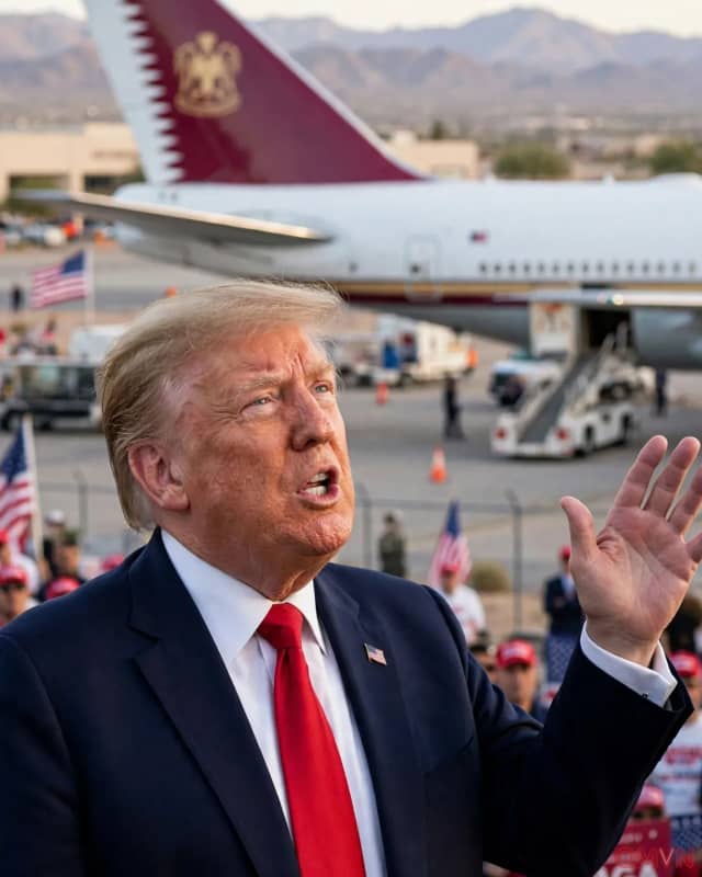 Ông Trump khoe chiếc Air Force One mới, bảo vệ việc nhận máy bay từ hoàng gia Qatar trong chuyến vận động tranh cử