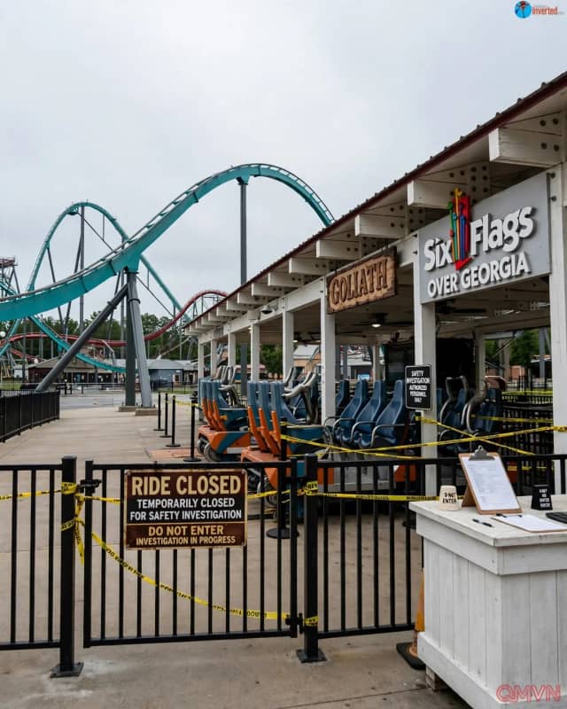 Hàng loạt tàu lượn siêu tốc bị đóng cửa sau vụ du khách rơi tử vong tại công viên Six Flags ở Georgia, Mỹ