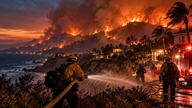 Gió Santa Ana thổi bùng nhiều đám cháy ở California, hàng chục nghìn gia đình mất điện trong cuộc chạy đua phòng hỏa hoạn