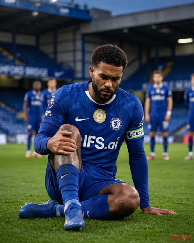 Đội trưởng Chelsea Reece James phẫu thuật đầu gối và đối mặt nguy cơ nghỉ thi đấu ba tháng