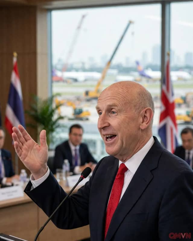 Bộ trưởng Tài chính Anh John Healey ủng hộ đường băng thứ ba ở Heathrow, khác với quan điểm của Thủ tướng Burnham