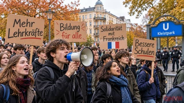 Học sinh Berlin xuống đường đòi cơ hội giáo dục công bằng, nối nhịp làn sóng phản đối lan từ Pháp sang Đức