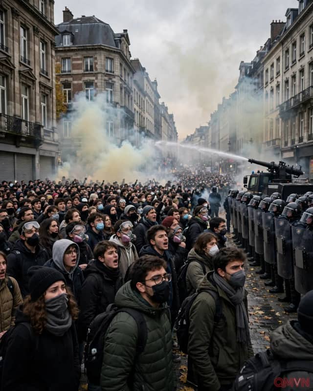 Làn sóng biểu tình của người trẻ lan sang Bỉ: sinh viên đụng độ cảnh sát ở Brussels vì chi phí giáo dục leo thang