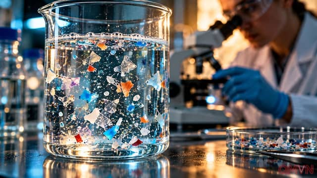 Hạt vi nhựa có thể tạo chất oxy hóa ngay trong nước: phát hiện mới mở hướng giải mã rủi ro sức khỏe
